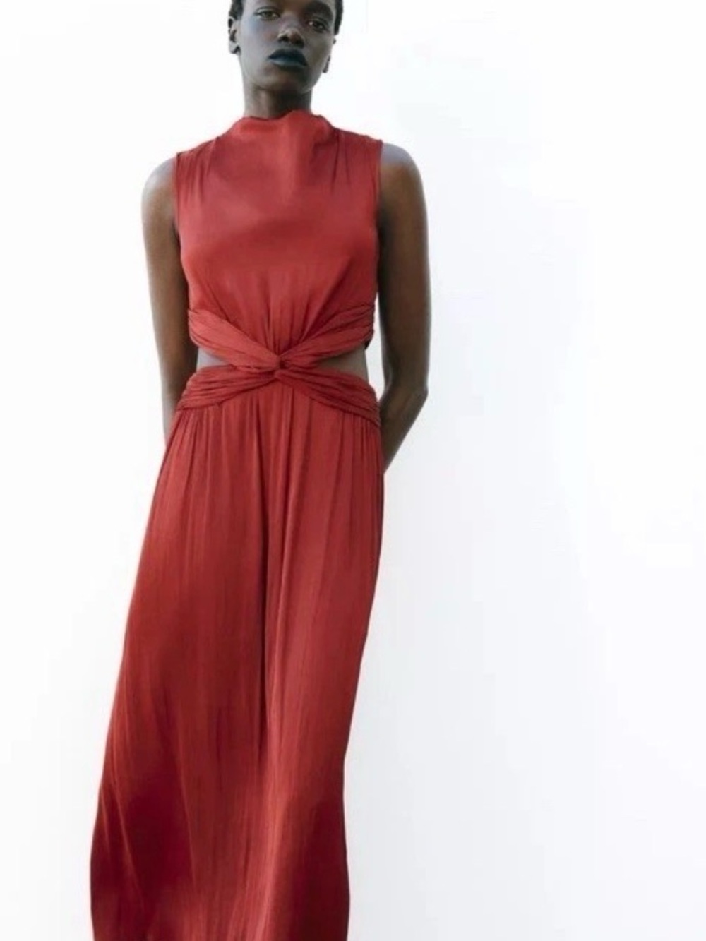 Zara women’s cut out midi dress size small